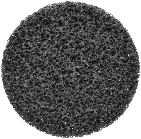 3M - 6" Very Coarse Grade Silicon Carbide Deburring Disc - 1/4" Center Hole, Arbor Connection, Black, 4,000 Max RPM - USA Tool & Supply