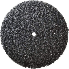 3M - 6" Very Coarse Grade Silicon Carbide Deburring Disc - 3/8" Center Hole, Arbor Connection, Black, 4,000 Max RPM - USA Tool & Supply