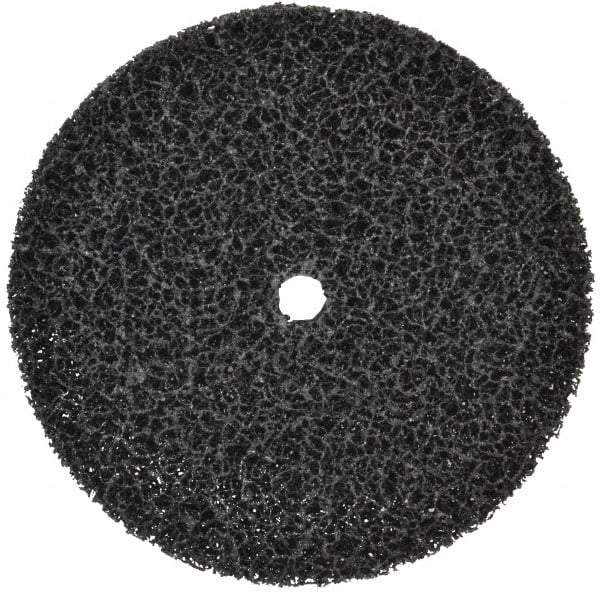 3M - 7" Very Coarse Grade Silicon Carbide Deburring Disc - 5/8" Center Hole, Arbor Connection, Black, 3,300 Max RPM - USA Tool & Supply