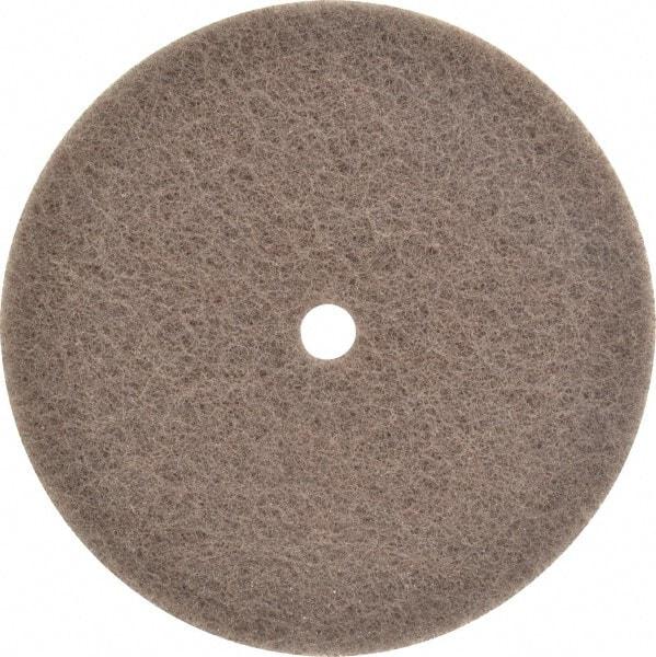 3M - 6" Very Fine Grade Silicon Carbide Deburring Disc - 1/2" Center Hole, Arbor Connection, 4,000 Max RPM - USA Tool & Supply