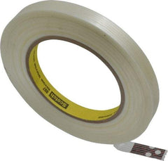 3M - 1/2" x 60 Yd Clear Rubber Adhesive Packaging Tape - Polypropylene Film Backing, 6 mil Thick, 170 Lb Tensile Strength, Series 897 - USA Tool & Supply