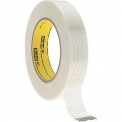 3M - 1" x 60 Yd Clear Rubber Adhesive Packaging Tape - Polypropylene Film Backing, 6 mil Thick, 170 Lb Tensile Strength, Series 897 - USA Tool & Supply