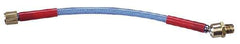 Coilhose Pneumatics - 1/4" ID 2' Long Lead-In Whip Hose - FNPT x MNPT Ball Swivel Ends, 200 Working psi, -40 to 165°F, 1/4" Fitting, - USA Tool & Supply