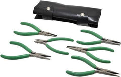 Xcelite - 6 Piece Diagonal & Long Nose Electronics Pliers - Comes in Pouch - USA Tool & Supply