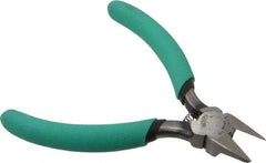 Xcelite - 4" OAL, 20 AWG Capacity, Full-Flush Diagonal Cutter - 5/8" Jaw Length x 37/64" Jaw Width, Relieved Tapered Head, ESD Cushion Handle - USA Tool & Supply