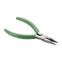 Xcelite - 5" Jaw Length x 17/32" Jaw Width, Long Chain Nose Comfort Grip Pliers - Serrated Jaw, Bi-Material Cushion Handle - USA Tool & Supply