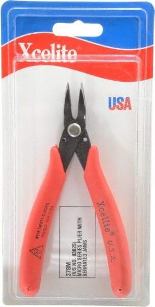 Xcelite - 140mm OAL, 20 AWG Capacity, Diagonal Cutter - 17/32" Jaw Length x 1.2mm Jaw Width, Long Nose Head - USA Tool & Supply