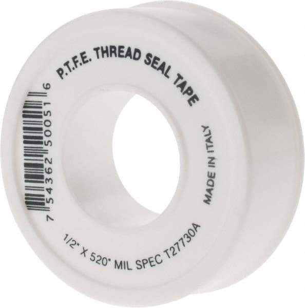 Value Collection - 1/2" Wide x 520" Long General Purpose Pipe Repair Tape - -450 to 550°F, White - USA Tool & Supply