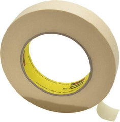 3M - 1" Wide x 60 Yd Long Tan Paper Masking Tape - Series 232, 6.3 mil Thick, 27 In/Lb Tensile Strength - USA Tool & Supply