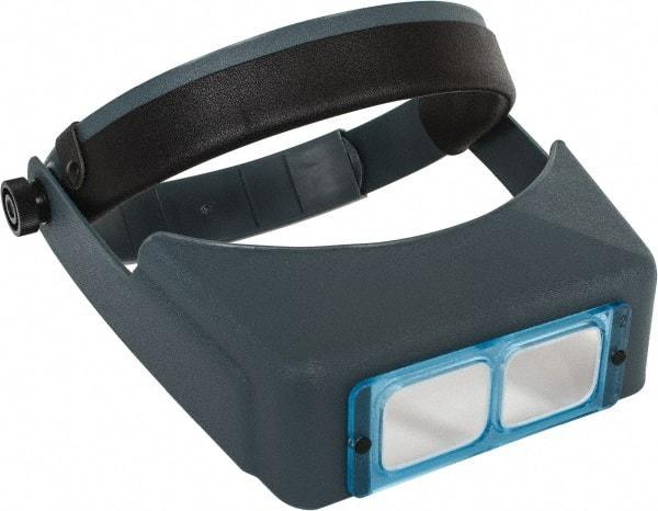 Made in USA - 1.5x Magnification, Optical Glass, Rectangular Magnifier - Headband Mount, 20 Inch Focal Distance - USA Tool & Supply