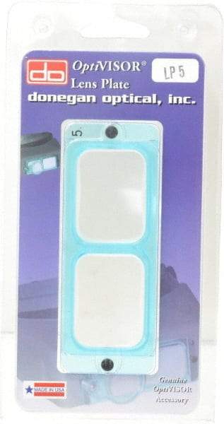 Made in USA - 2.5x Magnification, Magnifier Lens Plate - 8" Focal Distance, Use with Optivisor - USA Tool & Supply