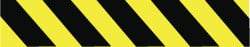NMC - 1,000' Long x 3" Wide Roll, Polyethylene, Black & Yellow Barricade Tape - USA Tool & Supply