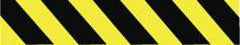 NMC - 1,000' Long x 3" Wide Roll, Polyethylene, Black & Yellow Barricade Tape - USA Tool & Supply