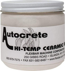 Flexbar - 1 Lb Jar White Ceramic Filler/Repair Caulk - 3000°F Max Operating Temp, 24 hr Full Cure Time - USA Tool & Supply