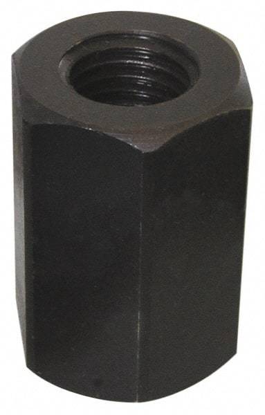 Value Collection - 3/4-10 UNC, 1-7/8" OAL Steel Standard Coupling Nut - Black Oxide Coated, 1-1/4" Width Across Flats - USA Tool & Supply