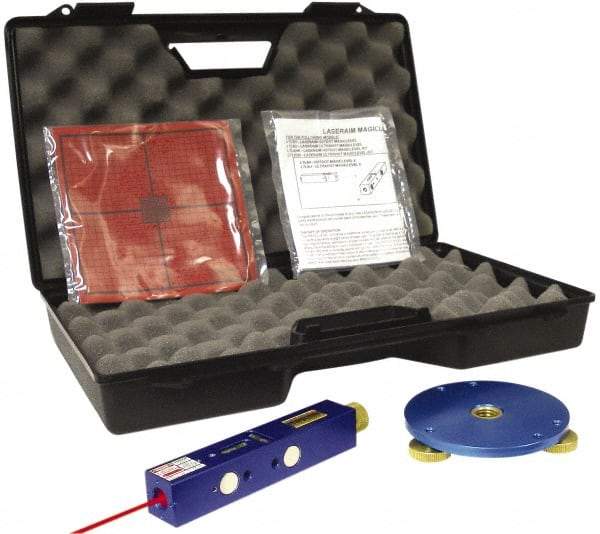 Laseraim - 500 Ft. Max Measuring Range, Red Beam Laser Level Kit - Includes Carry Case, LTA3 Targets, LTAL1 Tripod Mount and Magic Level - USA Tool & Supply