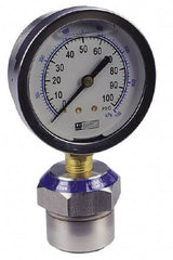 Value Collection - 2,000 Max psi, 2-1/2 Inch Dial Diameter, Stainless Steel Pressure Gauge Guard and Isolator - 2.5% Accuracy, 18-8 Material Grade - USA Tool & Supply