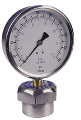 Value Collection - 200 Max psi, 4 Inch Dial Diameter, Stainless Steel Pressure Gauge Guard and Isolator - 1% Accuracy, 18-8 Material Grade - USA Tool & Supply