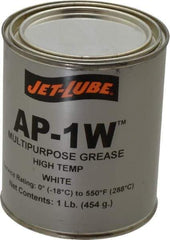 Jet-Lube - 1 Lb Can High Temperature Grease - White, High Temperature, 550°F Max Temp, NLGIG 2, - USA Tool & Supply