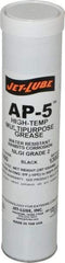 Jet-Lube - 14 oz Cartridge Moly-Disulfide Extreme Pressure Grease - Black, Extreme Pressure & High Temperature, 550°F Max Temp, NLGIG 2, - USA Tool & Supply