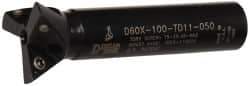 Dorian Tool - 60° Included Angle, 1 Inch Max Cutting Diameter, 3 Inserts, 1/2 Inch Shank Diameter, TDEX 110204-EN Insert Style, Indexable Dovetail Cutter - 2.39 Inch Overall Length - USA Tool & Supply