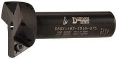 Dorian Tool - 60° Included Angle, 1-7/8 Inch Max Cutting Diameter, 3 Inserts, 3/4 Inch Shank Diameter, TDEX 160308-EN Insert Style, Indexable Dovetail Cutter - 3 Inch Overall Length - USA Tool & Supply
