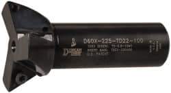 Dorian Tool - 60° Included Angle, 2-1/4 Inch Max Cutting Diameter, 3 Inserts, 1 Inch Shank Diameter, TDEX 220408-EN Insert Style, Indexable Dovetail Cutter - 3-1/2 Inch Overall Length - USA Tool & Supply