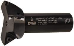 Dorian Tool - 60° Included Angle, 2-1/2 Inch Max Cutting Diameter, 3 Inserts, 1 Inch Shank Diameter, TDEX 220408-EN Insert Style, Indexable Dovetail Cutter - 3-1/2 Inch Overall Length - USA Tool & Supply