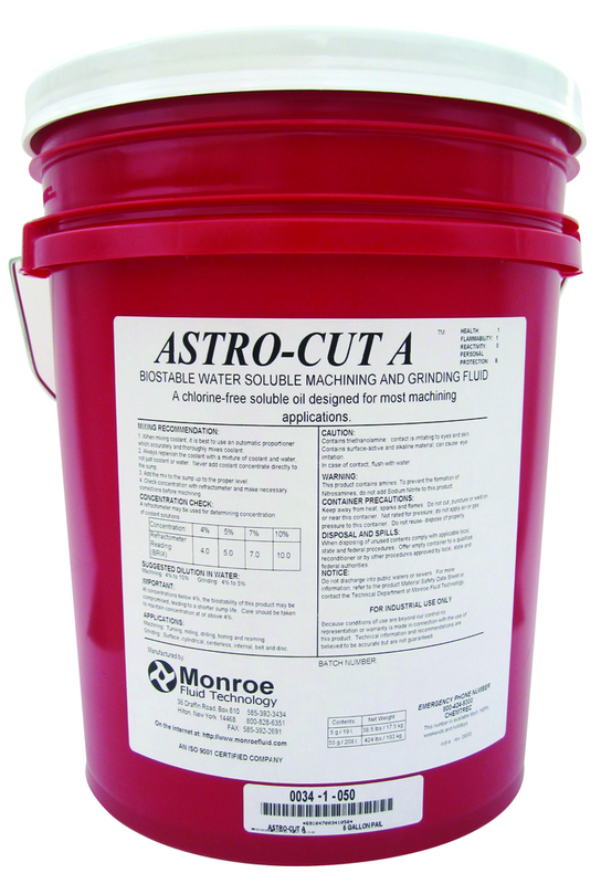 Astro-Cut A Biostable Soluble Oil Metalworking Fluid-5 Gallon Pail - USA Tool & Supply