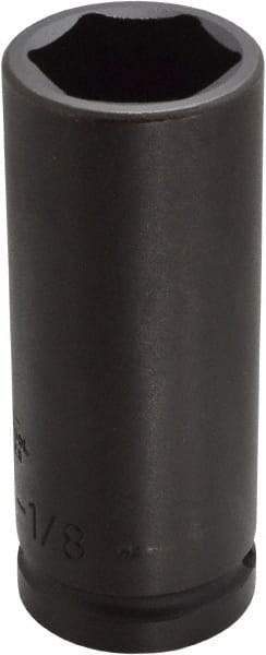 Proto - 3/4" Drive 1-1/8" Deep Thin Wall Impact Socket - 6 Points, 4" OAL - USA Tool & Supply