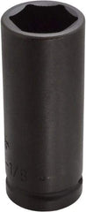 Proto - 3/4" Drive 1-1/8" Deep Thin Wall Impact Socket - 6 Points, 4" OAL - USA Tool & Supply