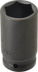 Proto - 3/4" Drive 1-5/16" Deep Thin Wall Impact Socket - 6 Points, 3-1/4" OAL - USA Tool & Supply