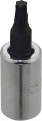 Proto - 1/4" Drive, T20 Torx Bit Socket - 1-1/2" OAL - USA Tool & Supply