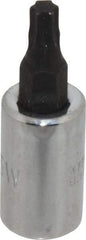 Proto - 1/4" Drive, T25 Torx Bit Socket - 1-1/2" OAL - USA Tool & Supply