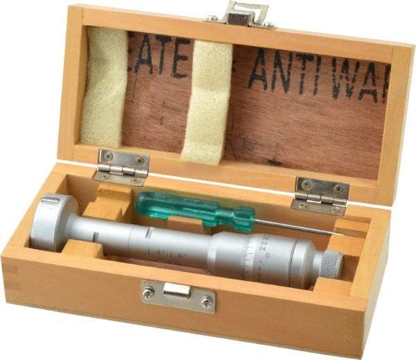 SPI - 1.4 to 1.6", 3.15" Gage Depth, Mechanical Inside Hole Micrometer - 0.0002" Graduation, 0.0002" Accuracy, Ratchet Stop Thimble - USA Tool & Supply