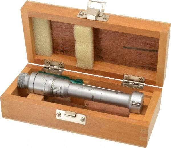 SPI - 1 to 1.2", 3.15" Gage Depth, Mechanical Inside Hole Micrometer - 0.0002" Graduation, 0.0002" Accuracy, Ratchet Stop Thimble - USA Tool & Supply