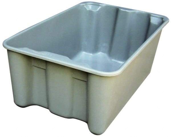 MFG Tray - 300 Lb Load Capacity Gray Fiberglass Tote Container - Stacking, Nesting, 24.3" Long x 14.8" Wide x 8" High - USA Tool & Supply