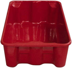 MFG Tray - 300 Lb Load Capacity Red Fiberglass Tote Container - Stacking, Nesting, 24.3" Long x 14.8" Wide x 8" High - USA Tool & Supply