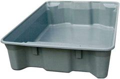 MFG Tray - 500 Lb Load Capacity Gray Fiberglass Tote Container - Stacking, Nesting, 25.3" Long x 18" Wide x 10" High - USA Tool & Supply