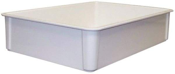 MFG Tray - 400 Lb Load Capacity White Fiberglass Tote Container - Stacking, 25.8" Long x 17.8" Wide x 6" High - USA Tool & Supply