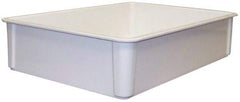 MFG Tray - 400 Lb Load Capacity White Fiberglass Tote Container - Stacking, 25.8" Long x 17.8" Wide x 6" High - USA Tool & Supply