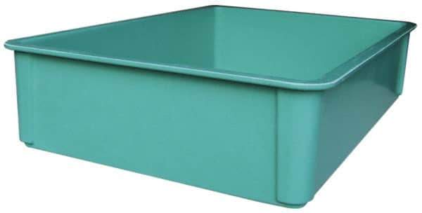 MFG Tray - 400 Lb Load Capacity Green Fiberglass Tote Container - Stacking, 25.8" Long x 17.8" Wide x 6" High - USA Tool & Supply
