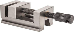 Value Collection - 2-3/8" Jaw Width, 2-3/16" Jaw Opening Capacity, 1" Jaw Height, Toolmaker's Vise - Flat Jaw, 4-3/8" OAL - USA Tool & Supply