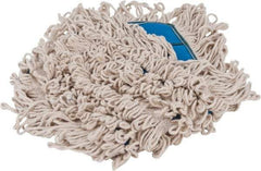 PRO-SOURCE - 18" Long x 5" Wide Yarn Blend Dust Mop Head - Snap-On, Blue, Looped Head, Launderable - USA Tool & Supply