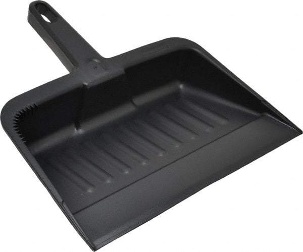 Rubbermaid - 12-1/4" Wide x 2-5/8" High, Handheld Dustpan - Plastic Body, 5" Plastic Handle, Black - USA Tool & Supply