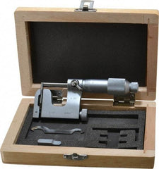 Value Collection - 0 to 1 Inch Range, Carbide Face, Satin Chrome Coated, Mechanical Multi Anvil Micrometer - Friction Thimble, 0.001 Inch Graduation, 0.0001 Inch Accuracy - USA Tool & Supply