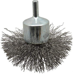 Anderson - 3" Brush Diam, Crimped, Flared End Brush - 1/4" Diam Shank, 16,000 Max RPM - USA Tool & Supply