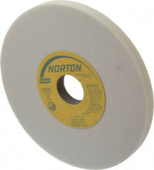 Norton - 7" Diam x 1-1/4" Hole x 1/2" Thick, L Hardness, 60 Grit Surface Grinding Wheel - Aluminum Oxide, Type 1, Medium Grade, 3,600 Max RPM, Vitrified Bond, No Recess - USA Tool & Supply