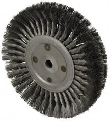 Anderson - 10" OD, 3/4" Arbor Hole, Knotted Steel Wheel Brush - 11/16" Face Width, 2-1/4" Trim Length, 0.014" Filament Diam, 4,500 RPM - USA Tool & Supply