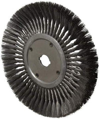 Anderson - 12" OD, 1-1/4" Arbor Hole, Knotted Steel Wheel Brush - 3/4" Face Width, 3-1/8" Trim Length, 0.014" Filament Diam, 3,600 RPM - USA Tool & Supply